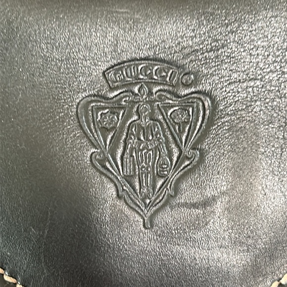 Gucci Crest Leather & Canvas Hobo Bag AUTHENTIC - Picture 3 of 16